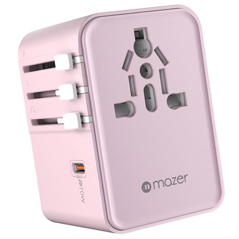 Sạc nhanh du lịch USB Type-C PD GaN 70W Mazer M-IFTravel170PD-PK Màu Hồng