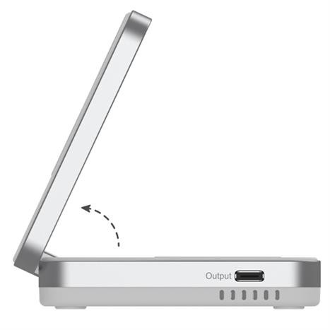 Đế sạc nhanh không dây 2 in 1 Qi2 20W Mazer M-qi2-MagFold02-WH Màu Trắng
