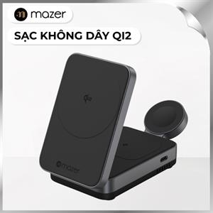 Đế sạc nhanh 23W Mazer M-qi2-MagFold05-BK