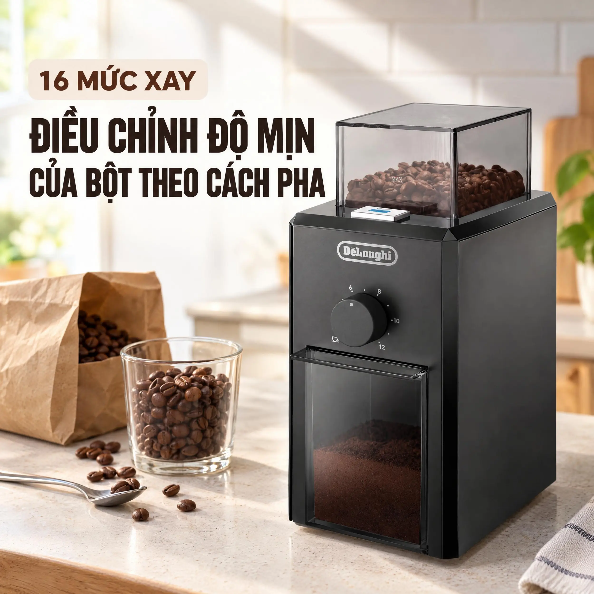 Máy xay cà phê Delonghi KG79 Màu Đen