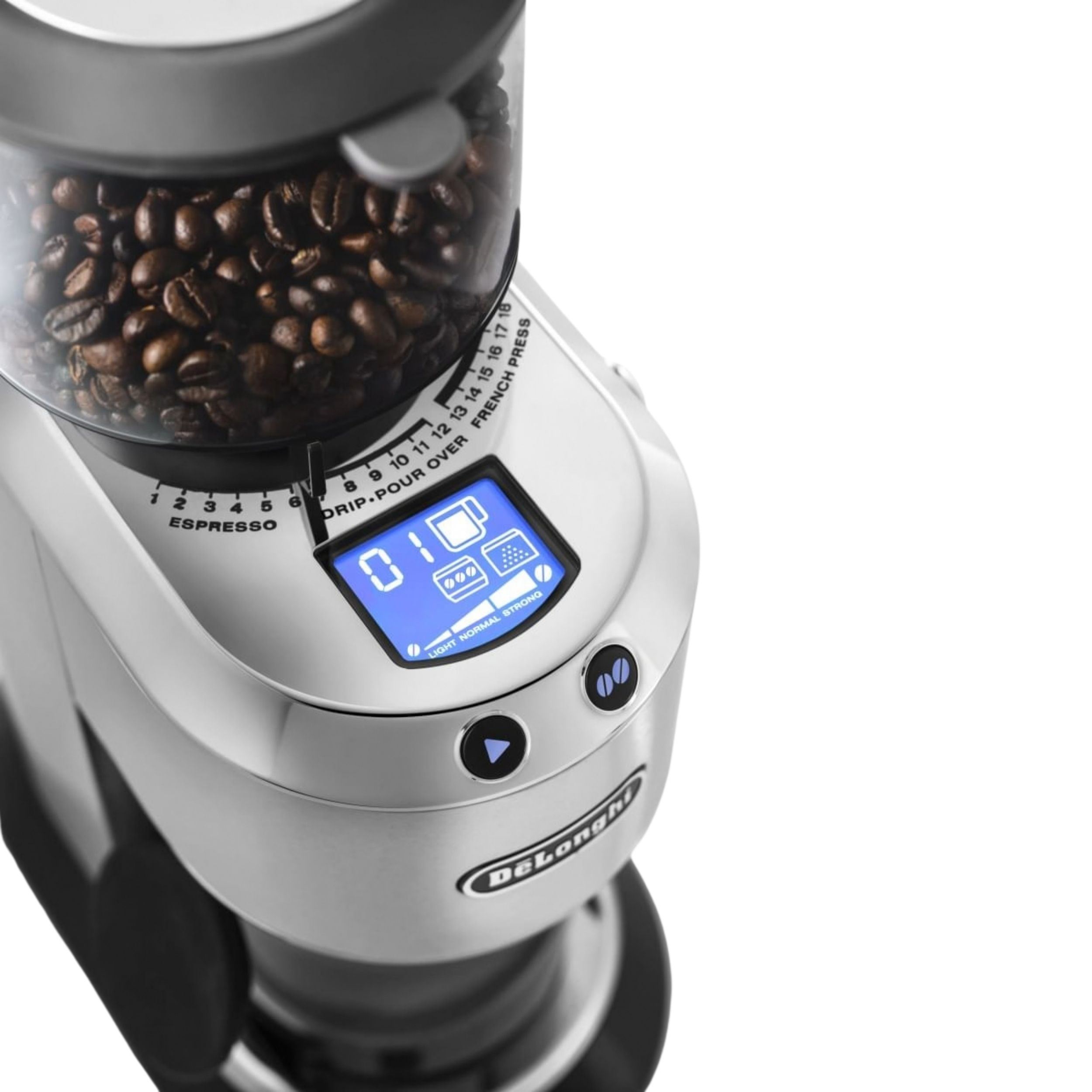 Máy xay cà phê Delonghi KG521.M Màu Bạc