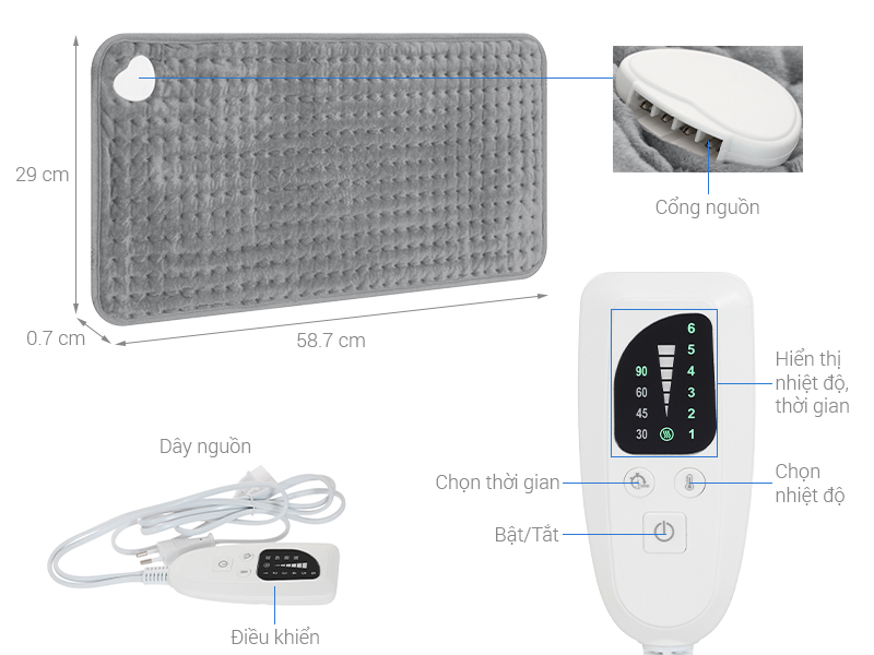 Thảm chườm nóng Kachi MK363