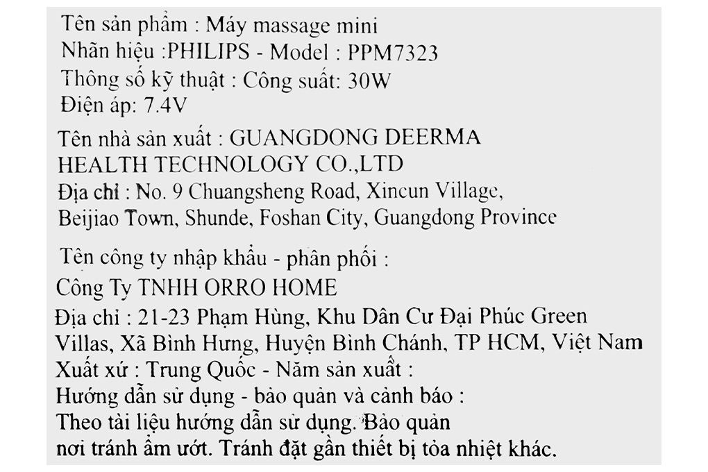 Súng massage cầm tay Philips PPM7323 Màu Đen - Xám