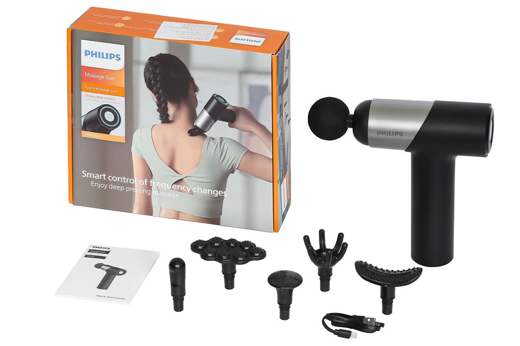 Súng massage cầm tay Philips PPM7323 Màu Đen - Xám