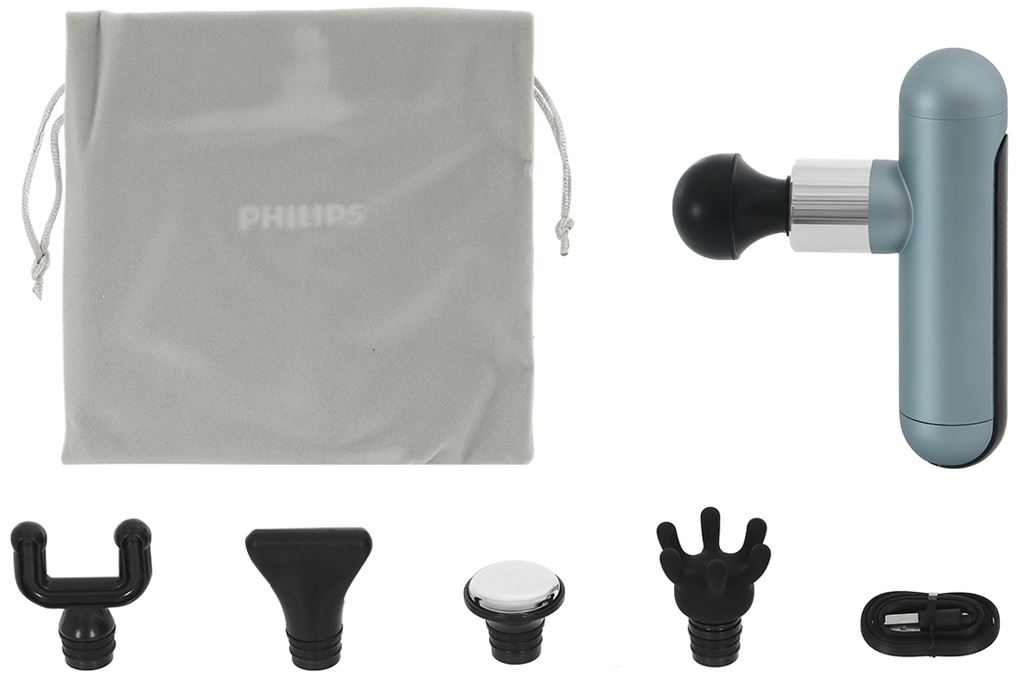 Súng massage cầm tay Philips PPM7303 Màu Xám xanh