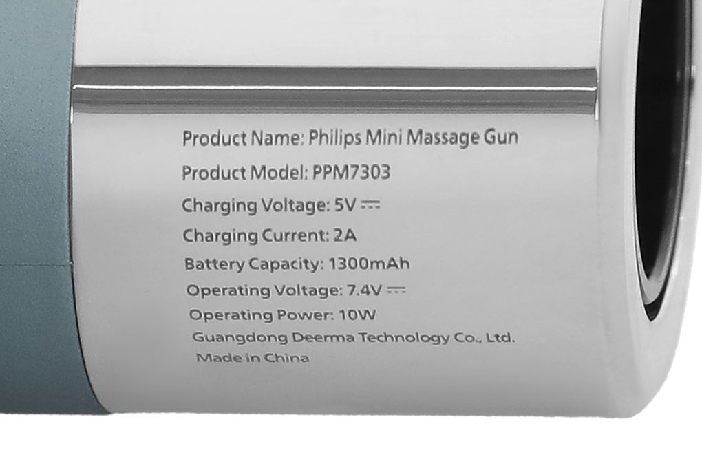 Súng massage cầm tay Philips PPM7303 Màu Xám xanh