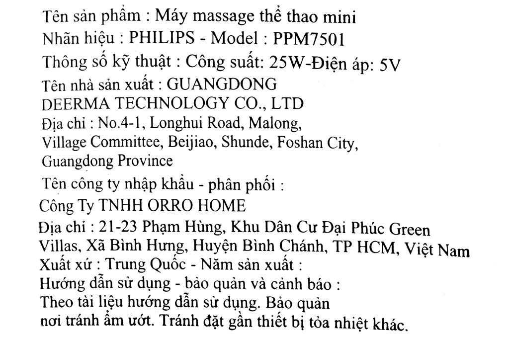 Súng massage cầm tay Philips PPM7501 Màu Xám