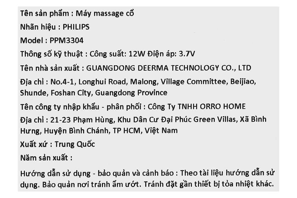 Máy massage cổ Philips PPM3304 - 12