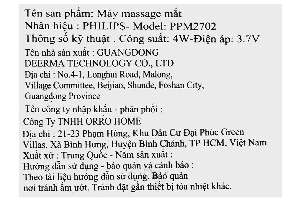 Máy massage mắt Philips PPM2702 Màu Xanh đen