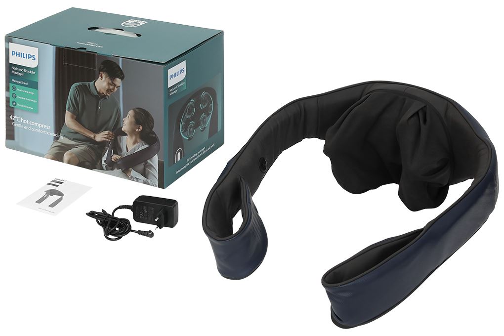 Đai choàng massage cổ vai gáy Philips PPM3521 Màu Xanh dương đậm