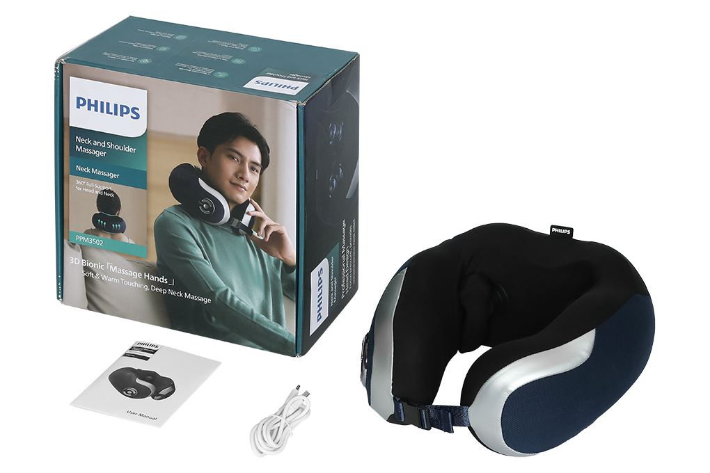 Máy massage cổ Philips PPM3502 Màu Xanh Đậm