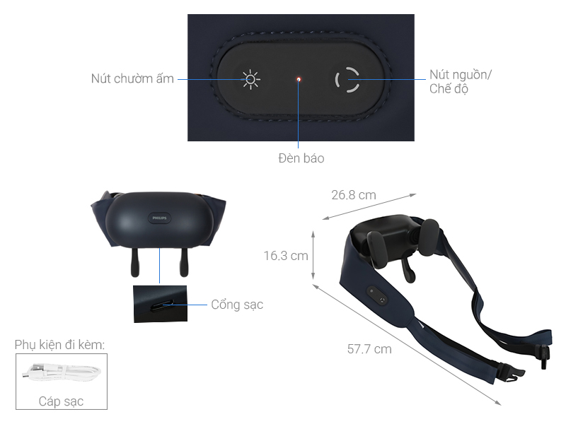 Máy massage cổ vai gáy Philips PPM3322