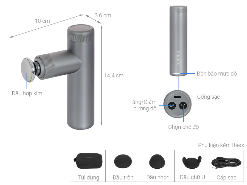 Súng massage cầm tay Philips PPM7307