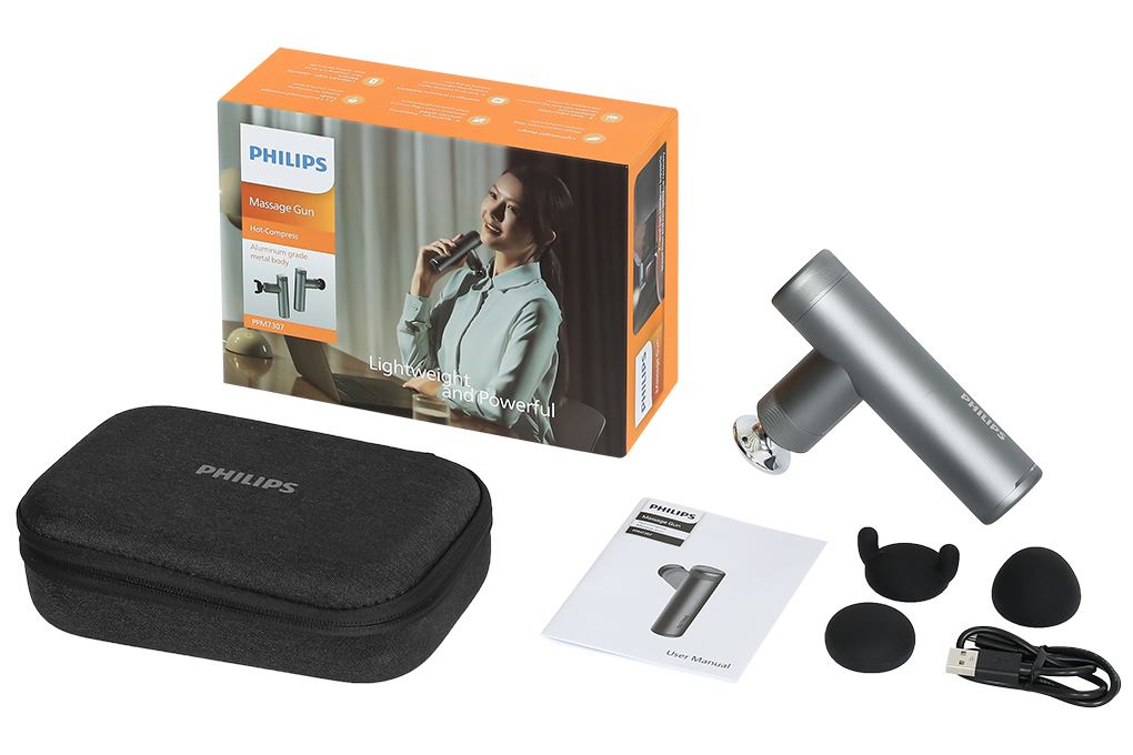 Súng massage cầm tay Philips PPM7307 Màu Xám