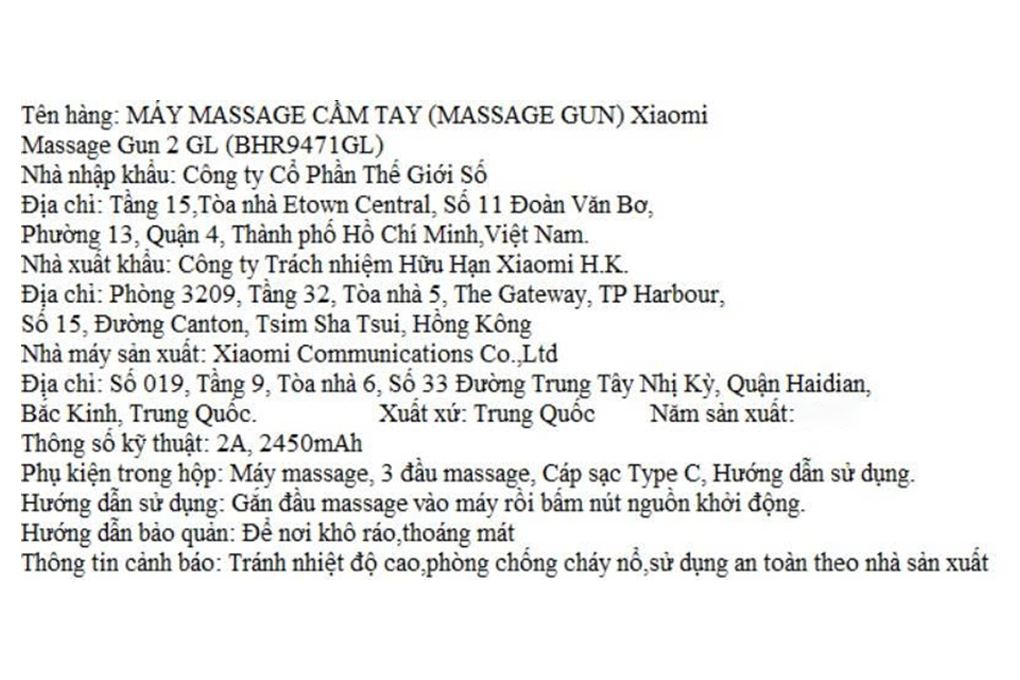 Súng massage cầm tay Xiaomi 2 GL Màu Đen
