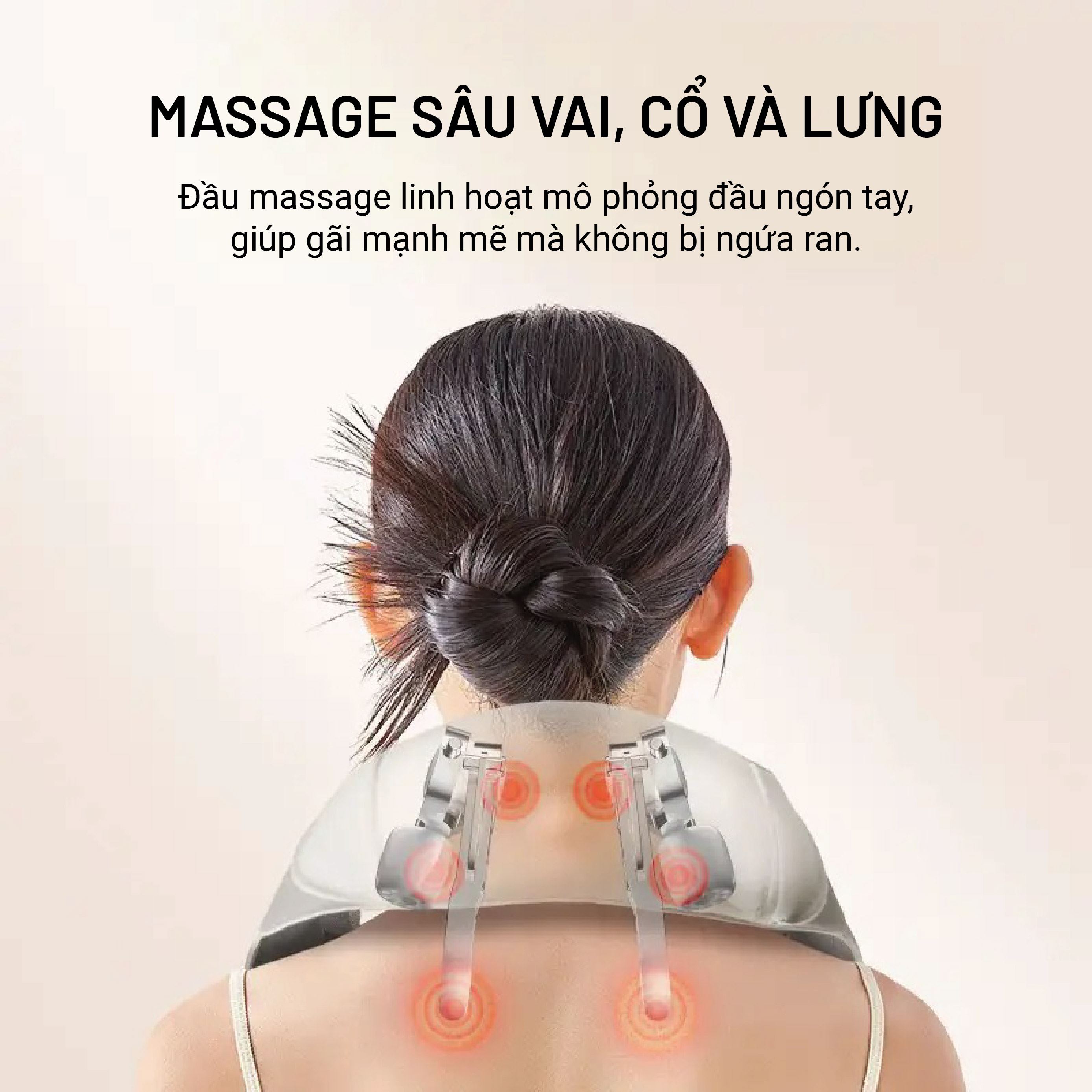 Máy massage cổ vai gáy Tech Love LF104A Màu Trắng - Xám