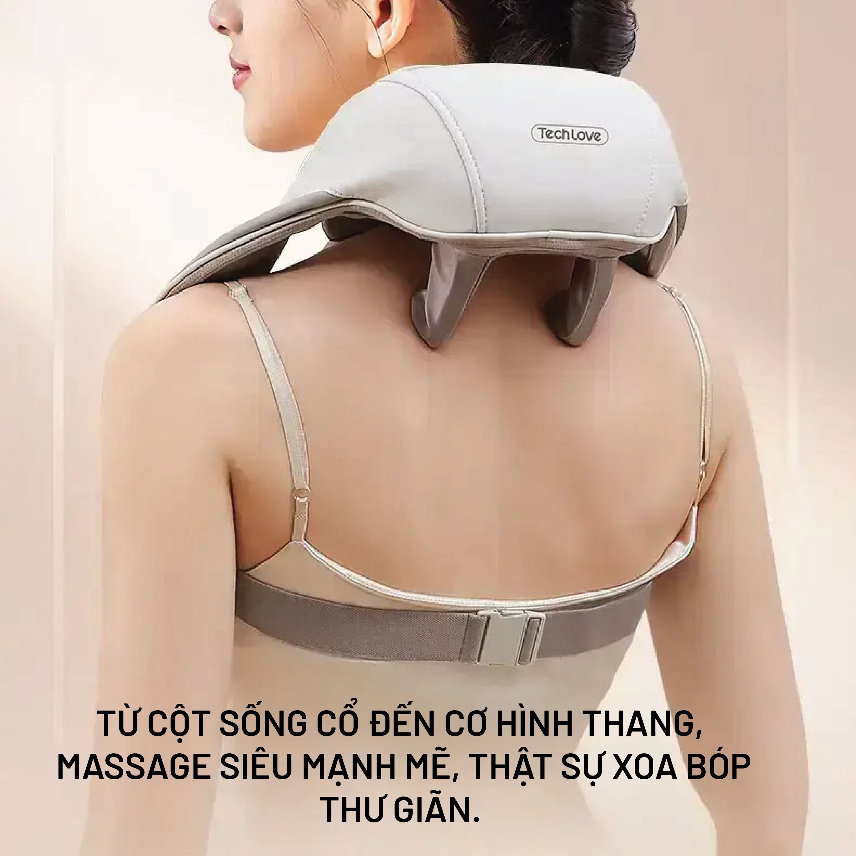 Máy massage cổ vai gáy Tech Love LF104A Màu Trắng - Xám