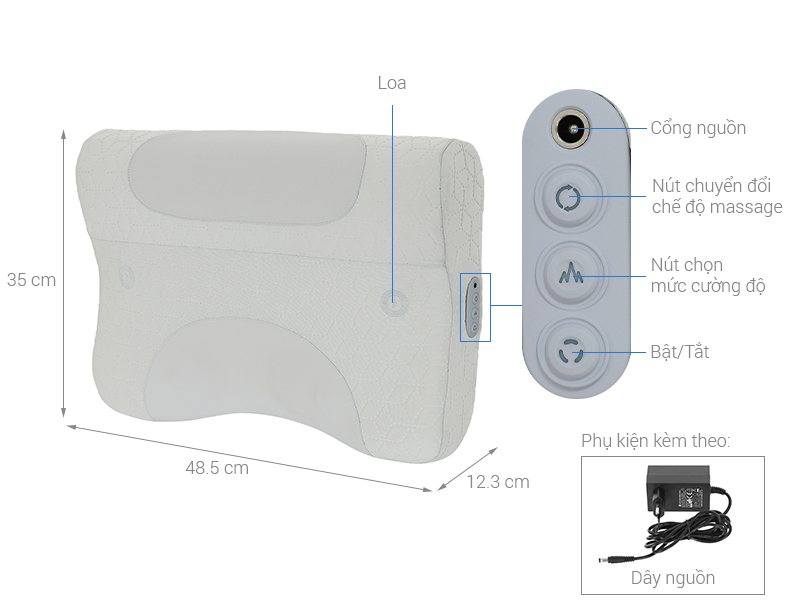 Gối massage cổ vai gáy Philips PPM3504