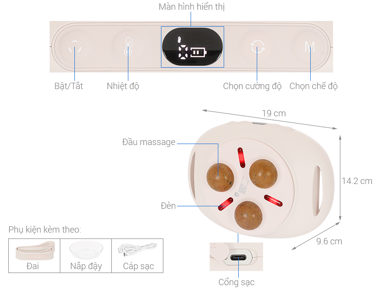 Máy massage đai bụng Philips PPM4371