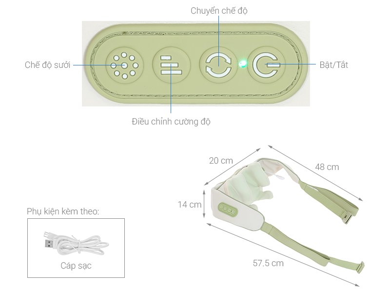 Máy massage cổ vai gáy Bomidi MP2 Lite