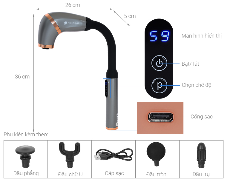 Gậy massage Buheung MK-229