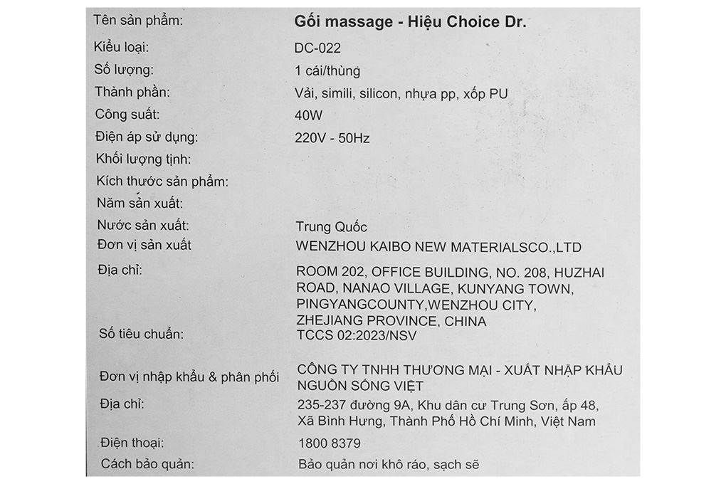 Gối massage Choice Dr DC-022 - 16
