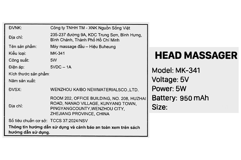 Máy massage đầu Buheung MK-341 - 12