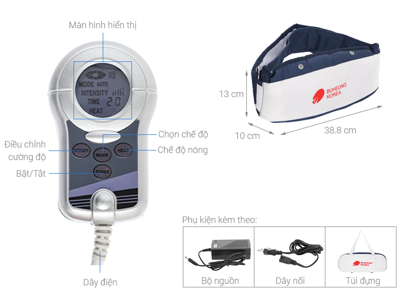 Máy massage đai bụng Buheung HMO-2005LB