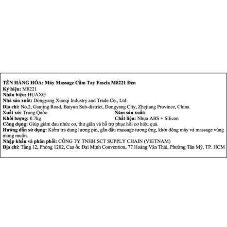 Súng massage cầm tay HUAXG M8221 Màu Đen