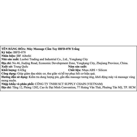 Súng massage cầm tay IBF Aibofei IBFD-078 Màu Trắng
