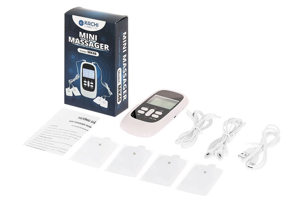 Máy massage xung điện 4 miếng dán Kachi MK46 Màu Trắng