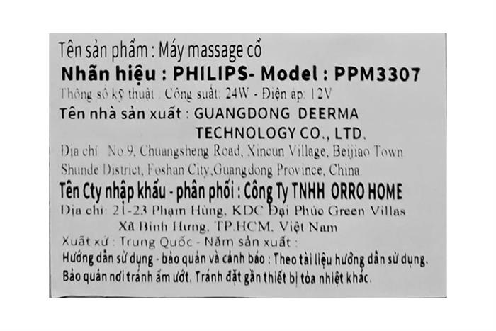 Gối massage Philips PPM3307 Màu Xanh Đậm