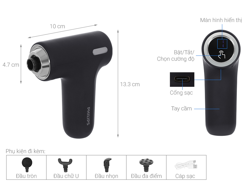 Súng massage cầm tay Philips PPM7319