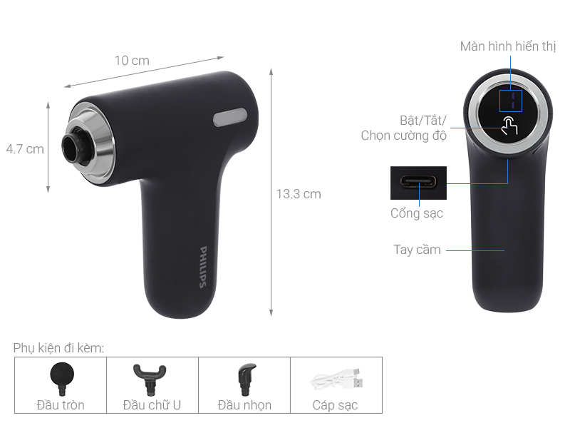 Súng massage cầm tay Philips PPM7319