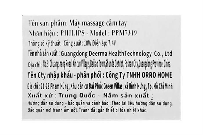 Súng massage cầm tay Philips PPM7319 Màu Xanh Dương