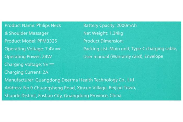 Máy massage cổ vai gáy Philips PPM3325 Màu Trắng - Kem