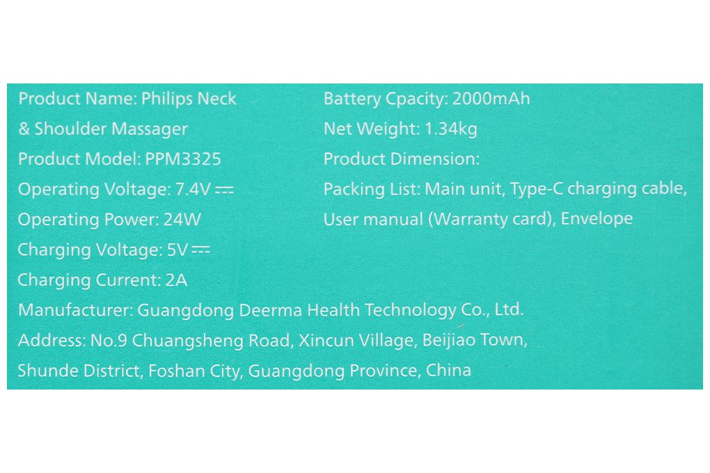 Máy massage cổ vai gáy Philips PPM3325 - 14