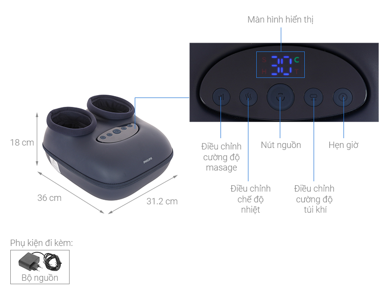 Máy massage chân Philips PPM6333