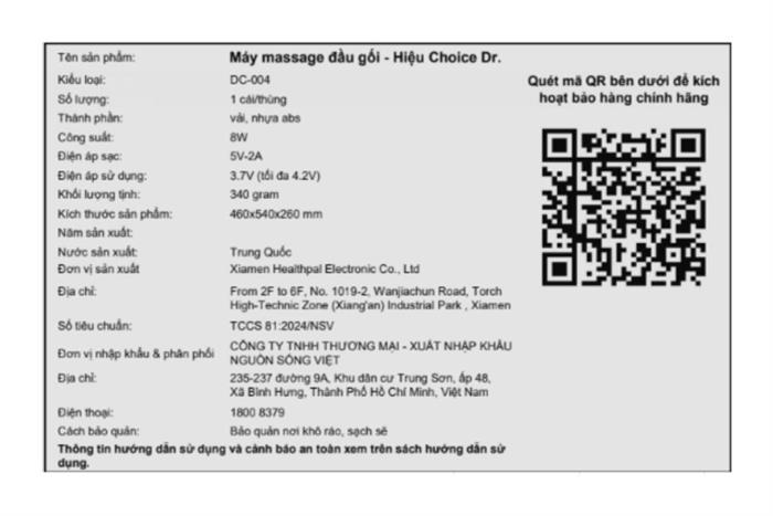 Máy massage đầu gối Choice Dr DC-004 Màu Đen