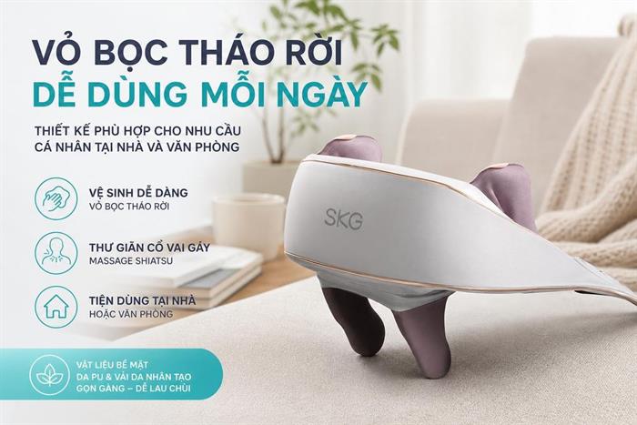 Máy massage cổ vai gáy SKG H5 Mini Màu Xám