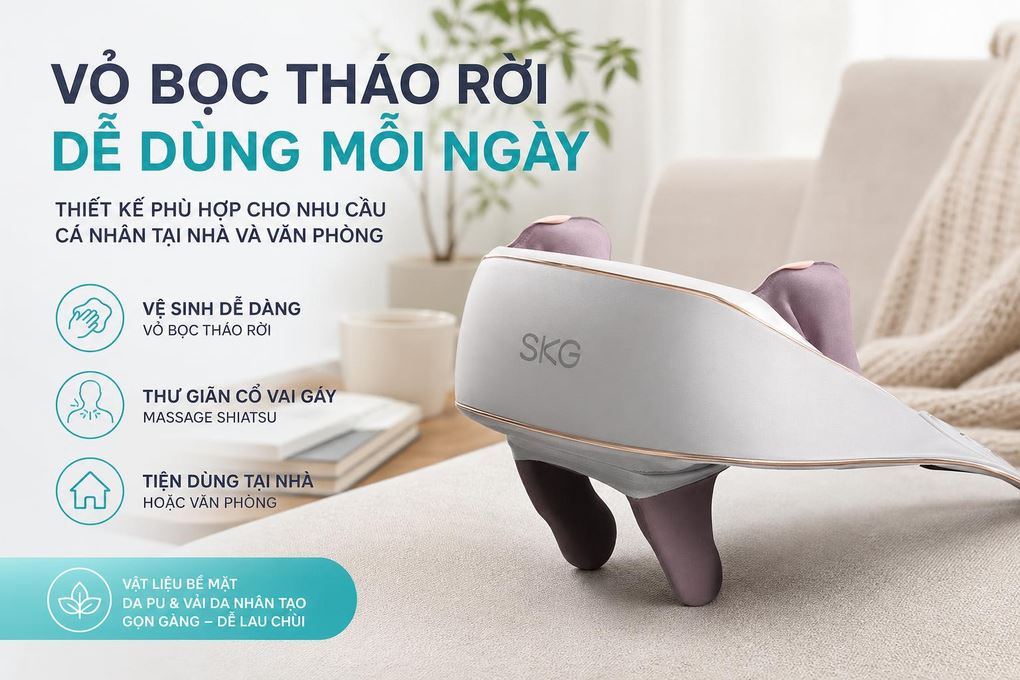 Máy massage cổ vai gáy SKG H5 Mini Màu Xám