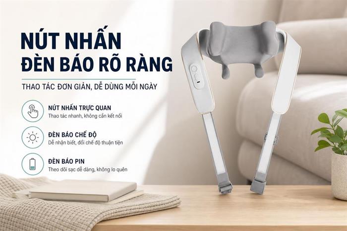 Máy massage cổ vai gáy SKG H5 Mini Màu Xám