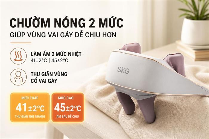 Máy massage cổ vai gáy SKG H5 Mini Màu Xám