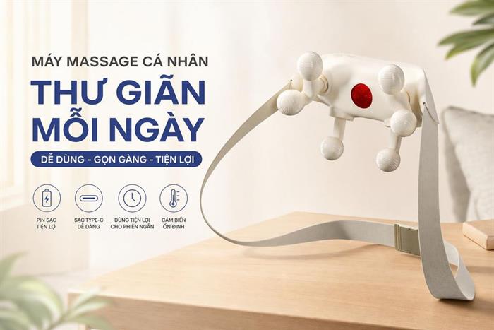 Máy massage cổ vai gáy SKG HS500-2 Màu Xám