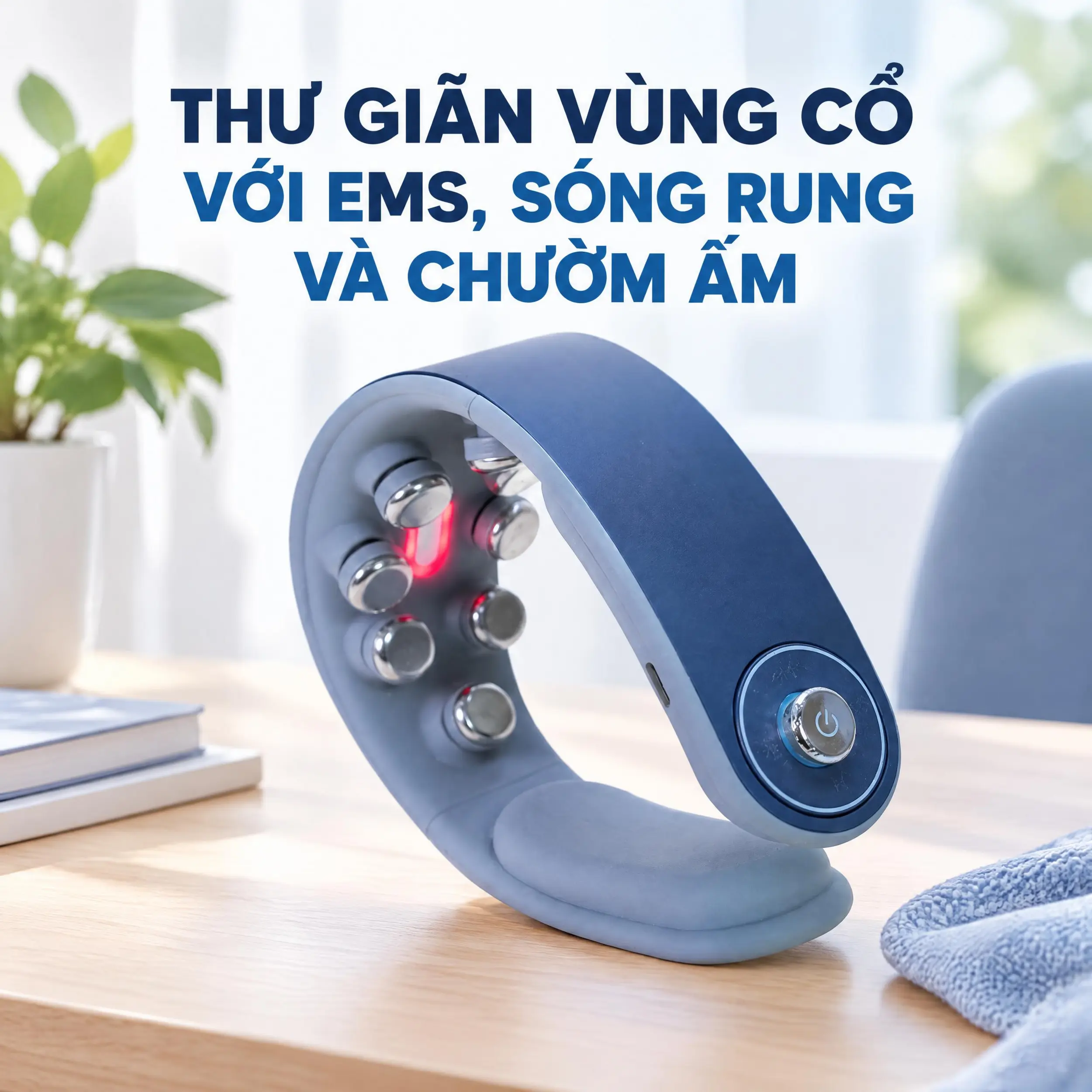 Máy massage cổ Bomidi MP3 Màu Xám xanh