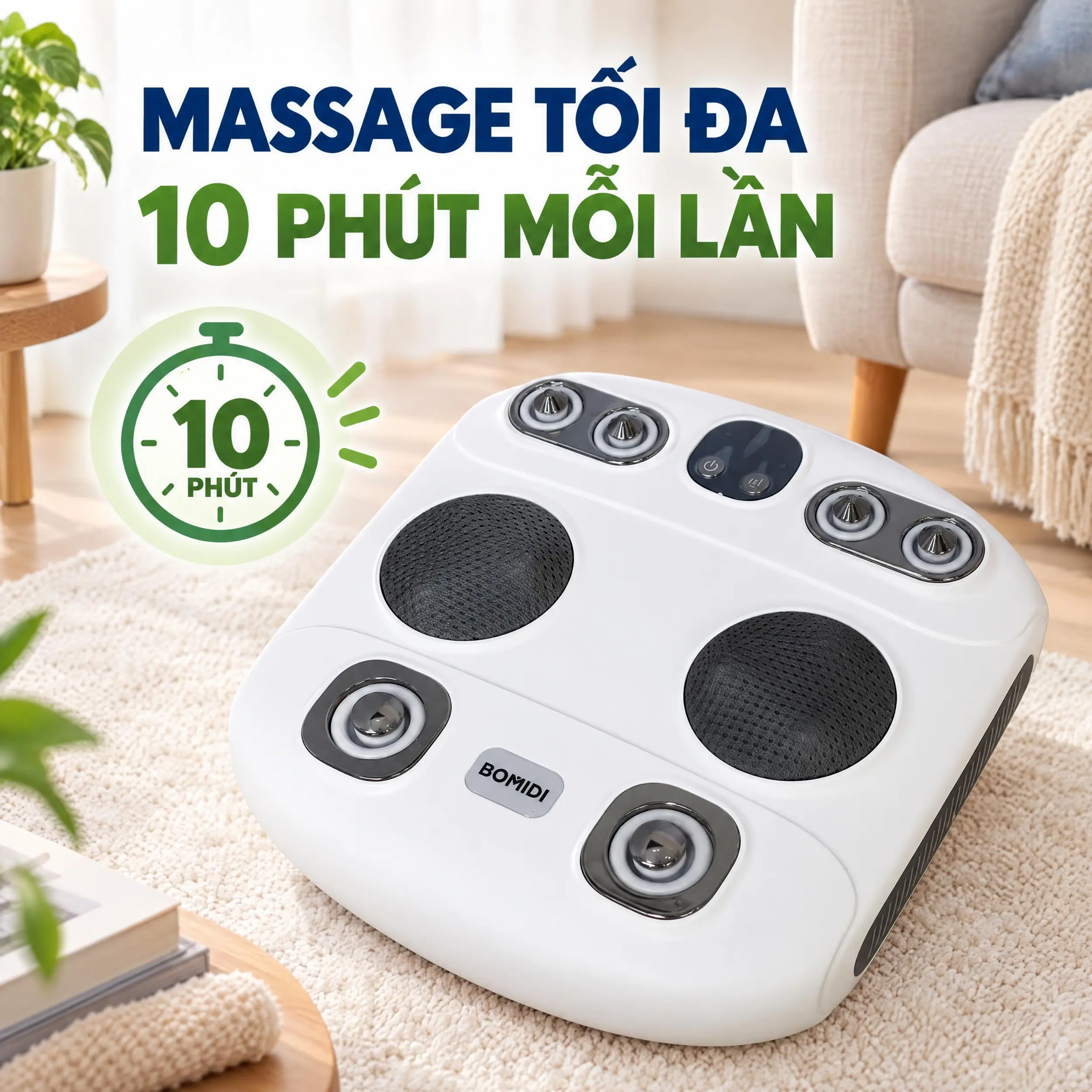 Máy massage chân Bomidi FM6 Màu Trắng