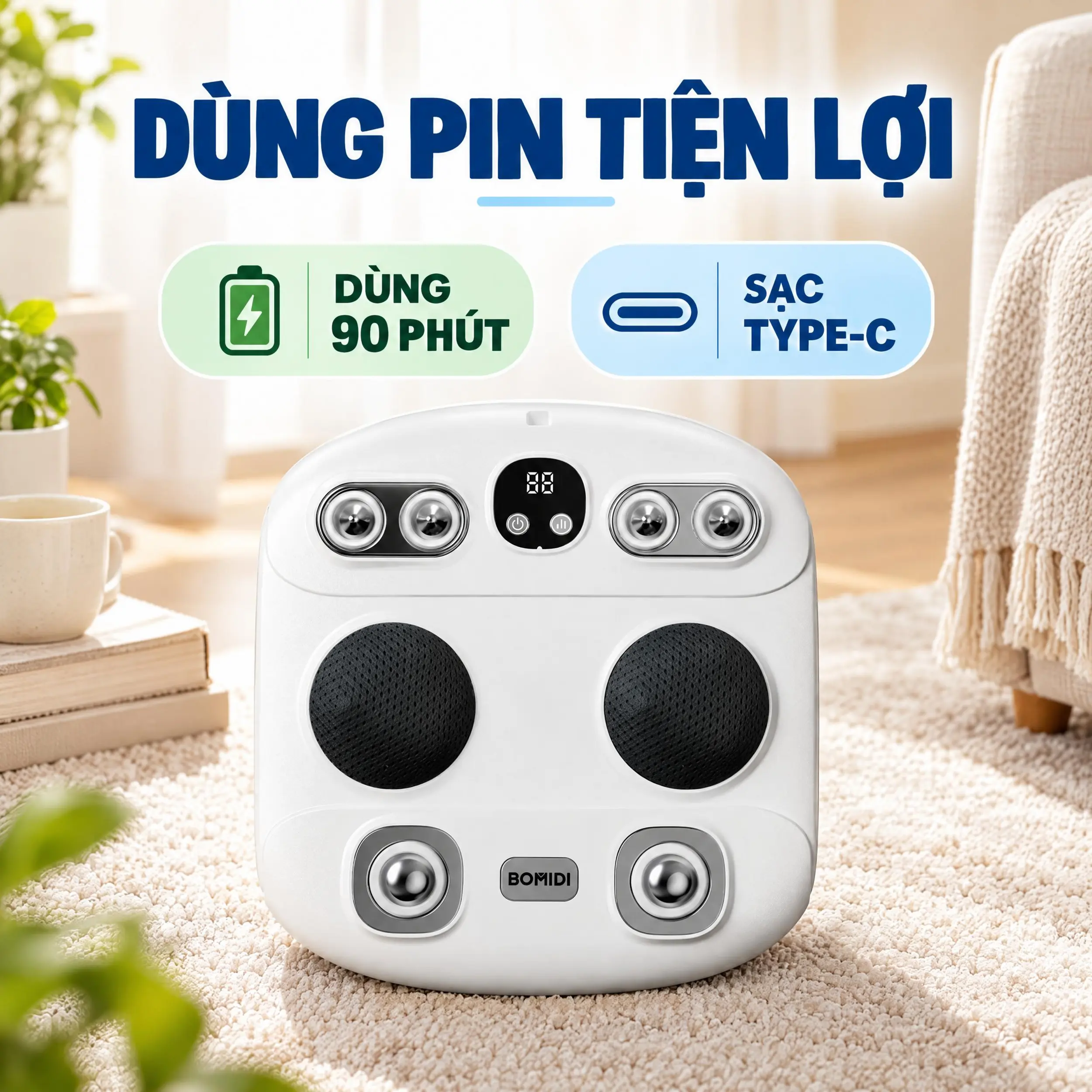 Máy massage chân Bomidi FM6 Màu Trắng
