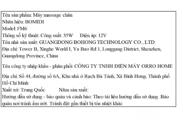 Máy massage chân Bomidi FM6 Màu Trắng
