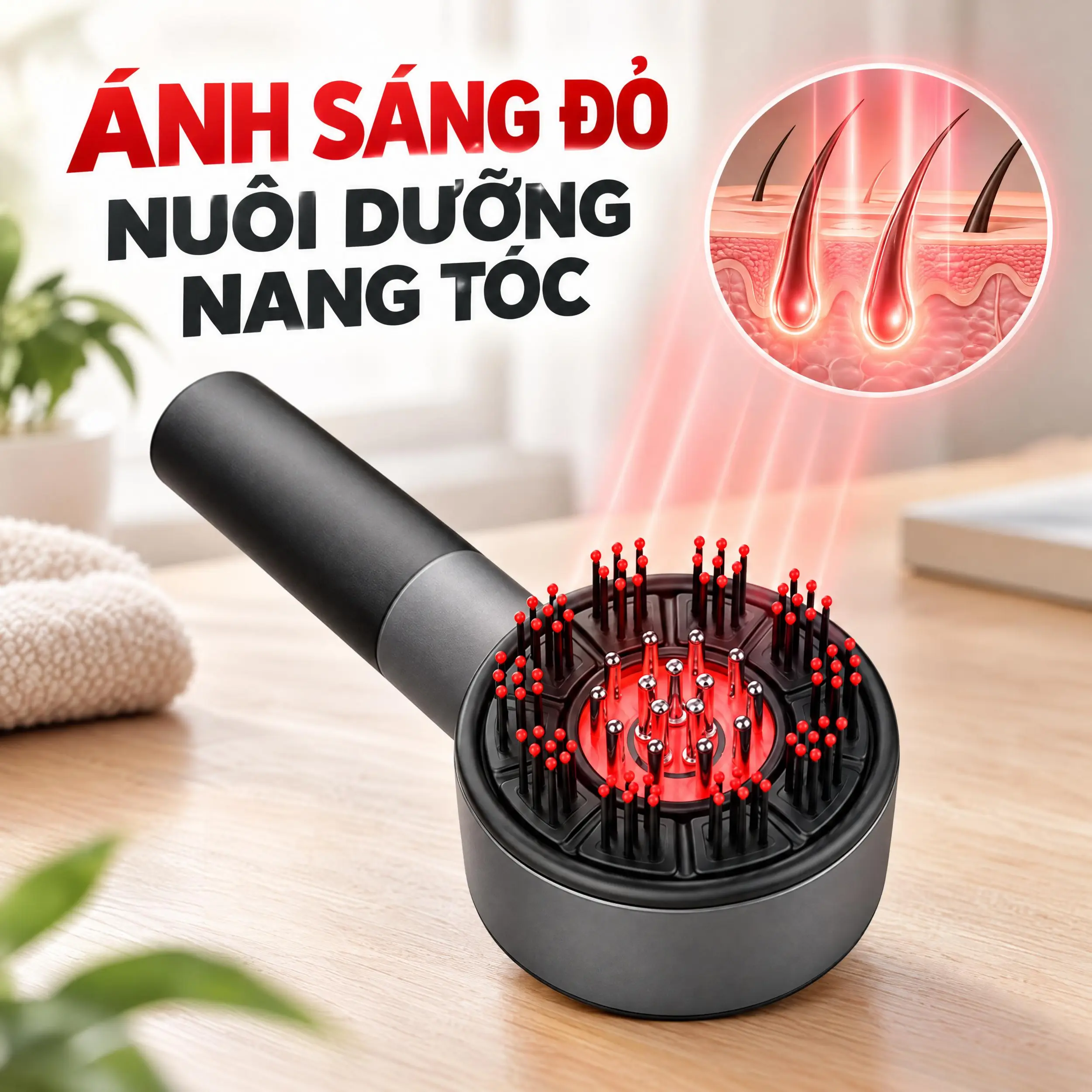 Lược điện massage Bomidi MG4 Màu Xám