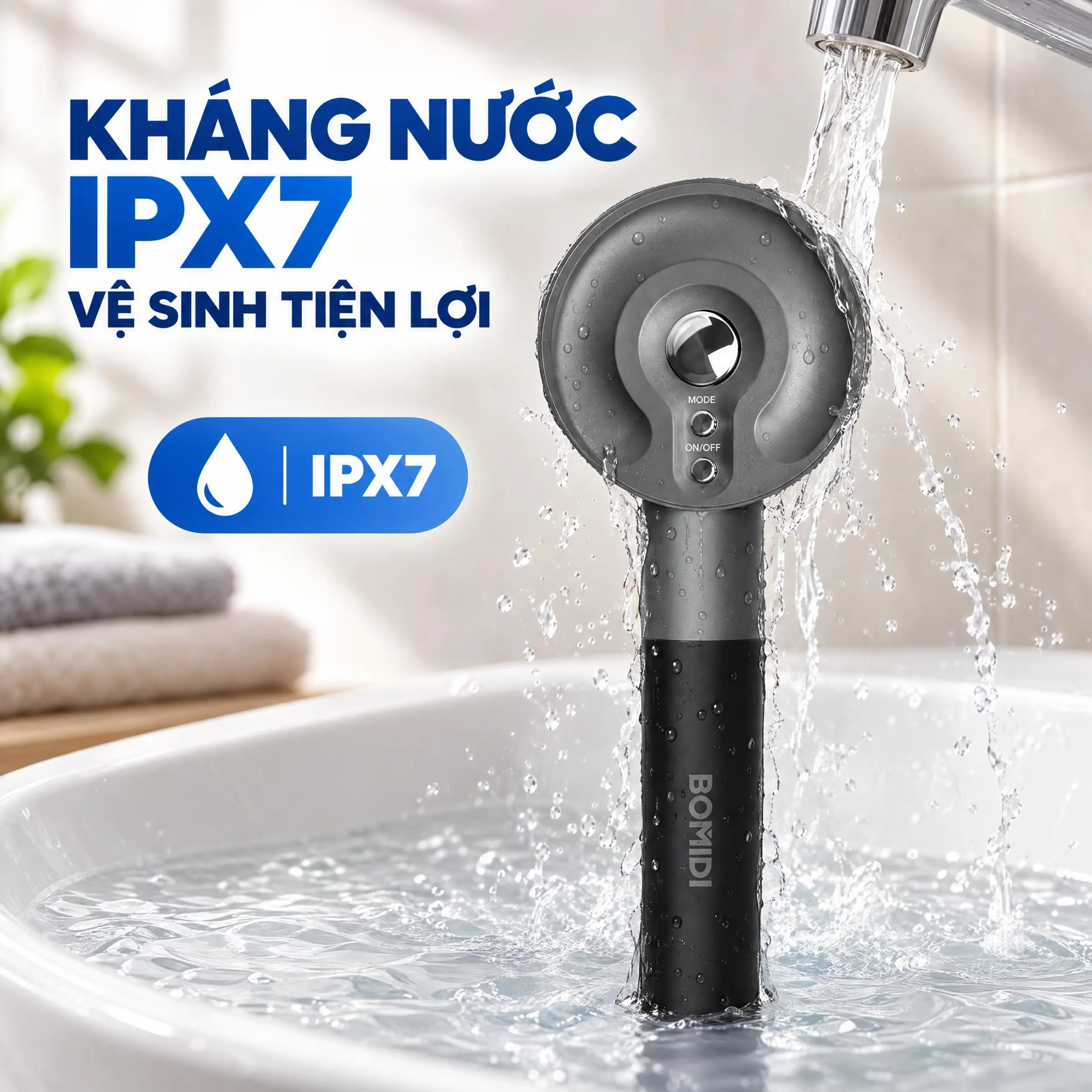 Lược điện massage Bomidi MG4 Màu Xám